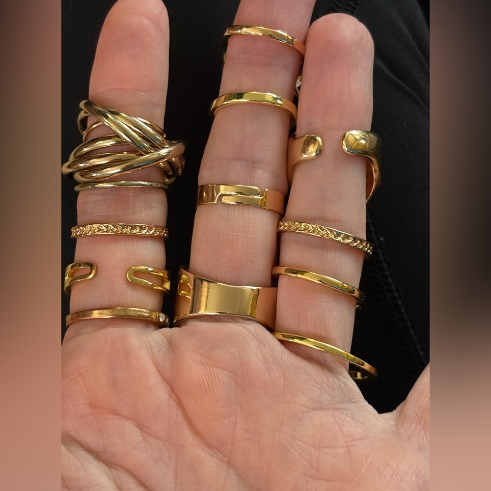 Costume Ring Lot 15 rings - Picture 5 of 6